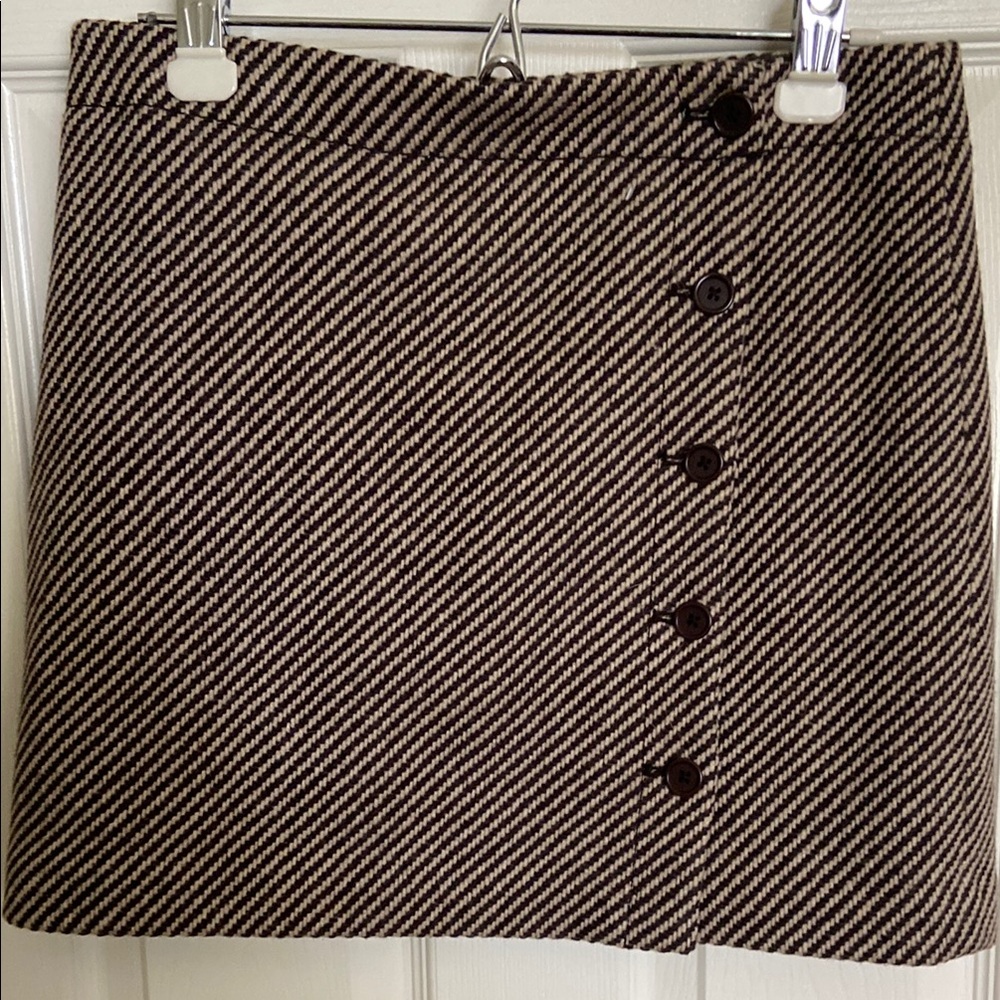 JCREW Striped Black and Tan Skirt
